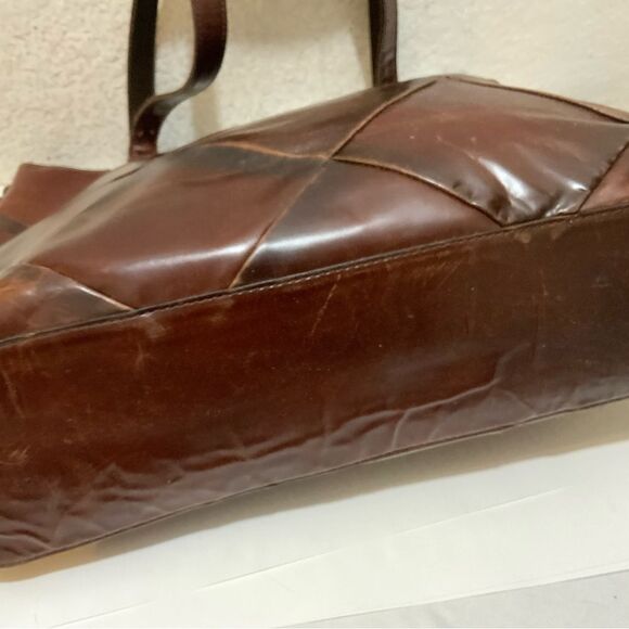 Vintage Rolfs Genuine Leather Shoulder Handbag Burgundy - Picture 9 of 15